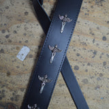 Colonial Leather 2.5 Inch Guitar Strap - Cross & Wing