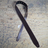 Colonial Leather 2.5 Inch Guitar Strap - Suede Backed Brown