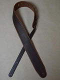 Colonial Leather 2.5 Inch Upholstered Padded Guitar Strap - Brown Tan