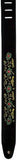 Colonial Leather 2.55 Inch Guitar Strap - Flowers & Leaves Pattern Suede