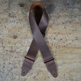 Colonial Leather 3 Inch Guitar Strap - Adjustable Soft Leather Slide - Brown