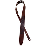 Colonial Leather Laser Etched Leather Guitar Strap - Tribal