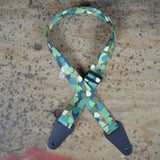 Colonial Leather Pick Camo Direct Print Webbing Guitar Strap