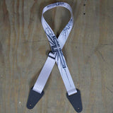 Colonial Leather Silver Cross Printed Webbing Guitar Strap