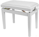 Crown CPS-5A Deluxe Adjustable Piano Stool - White