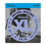 D'Addario EXL116 Nickel Wound Electric Guitar Strings Medium Top/Heavy Bottom 11-52