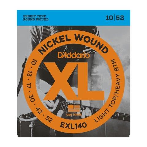 D'Addario EXL140 Nickel Wound Electric Guitar Strings Light Top/Heavy Bottom 10-52