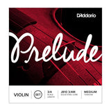 D'Addario Prelude Violin String Set 3/4 Scale Medium Tension