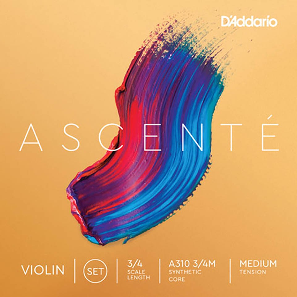 Daddario Ascente Violin String Set - 3/4 Medium