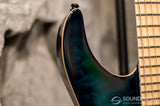 ESP E-II M-II NT Hipshot - Black Turquoise Burst