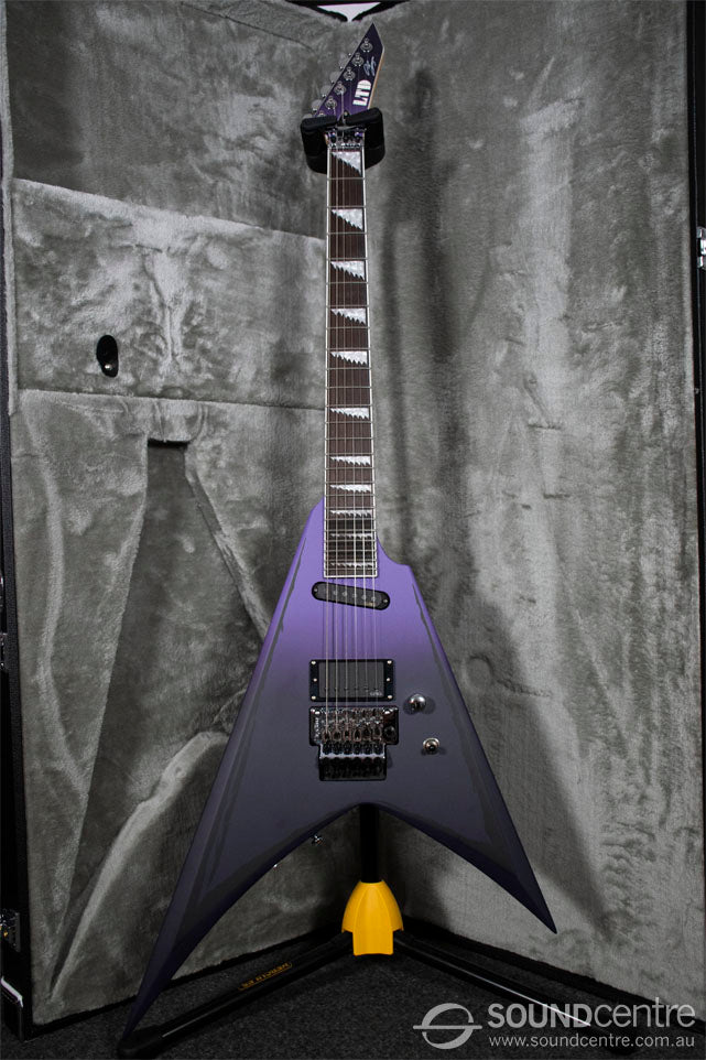 ESP LTD Alexi Laiho Signature Ripped - Purple Fade Satin With Ripped Pinstripes