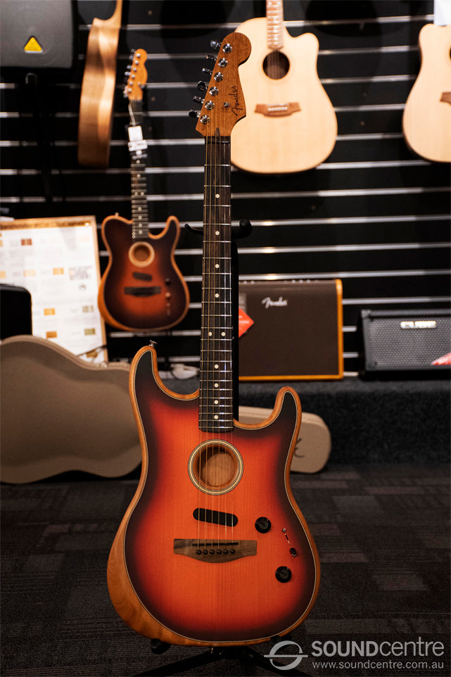Fender American Acoustasonic Stratocaster Acoustic Electric Guitar - 3 Colour Sunburst