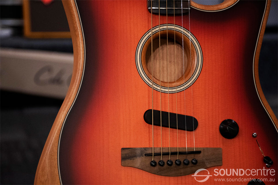 Fender American Acoustasonic Stratocaster Acoustic Electric Guitar - 3 Colour Sunburst