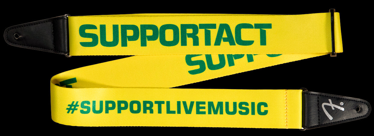 Fender Limited Edition Support Act Strap - Yellow/Green