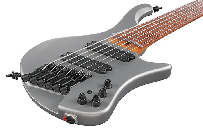 Ibanez EHB1006MS 6 String Multi Scale Headless Bass Guitar - Metallic Gray Matte