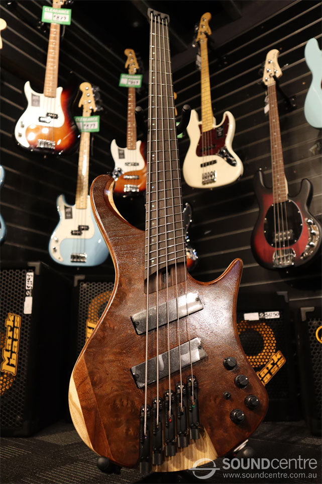 Ibanez EHB1265MS 5 String Multi Scale Headless Bass Guitar - Natural Mocha Low Gloss