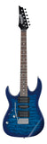 Ibanez Gio Series GRX70QAL Left Handed Electric Guitar - Trans Blue Burst