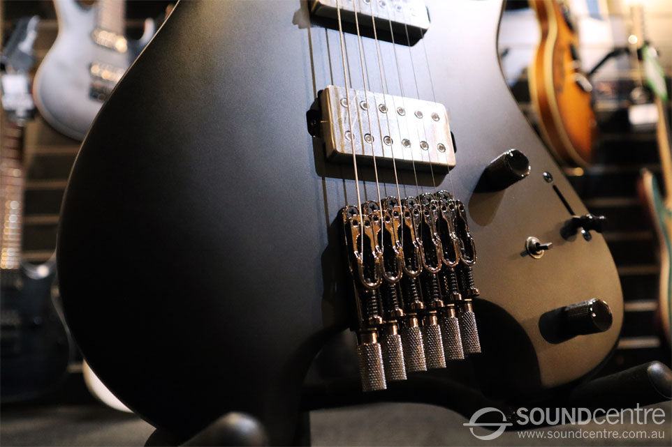 Ibanez Premium Quest Series QX52 Slanted Fret Headless Guitar - Black Flat