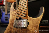 Ibanez Premium Quest Series QX527PB 7 String Slanted Fret Headless Guitar - Antique Brown Stained