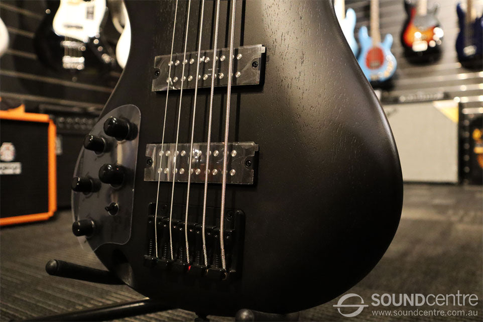 Ibanez SR305EBL Left Handed 5 String Bass Guitar - Weathered Black