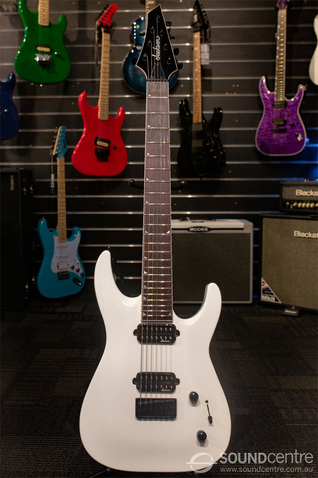 Jackson JS Series Dinky Arch Top JS32-7 7 String Snow White At