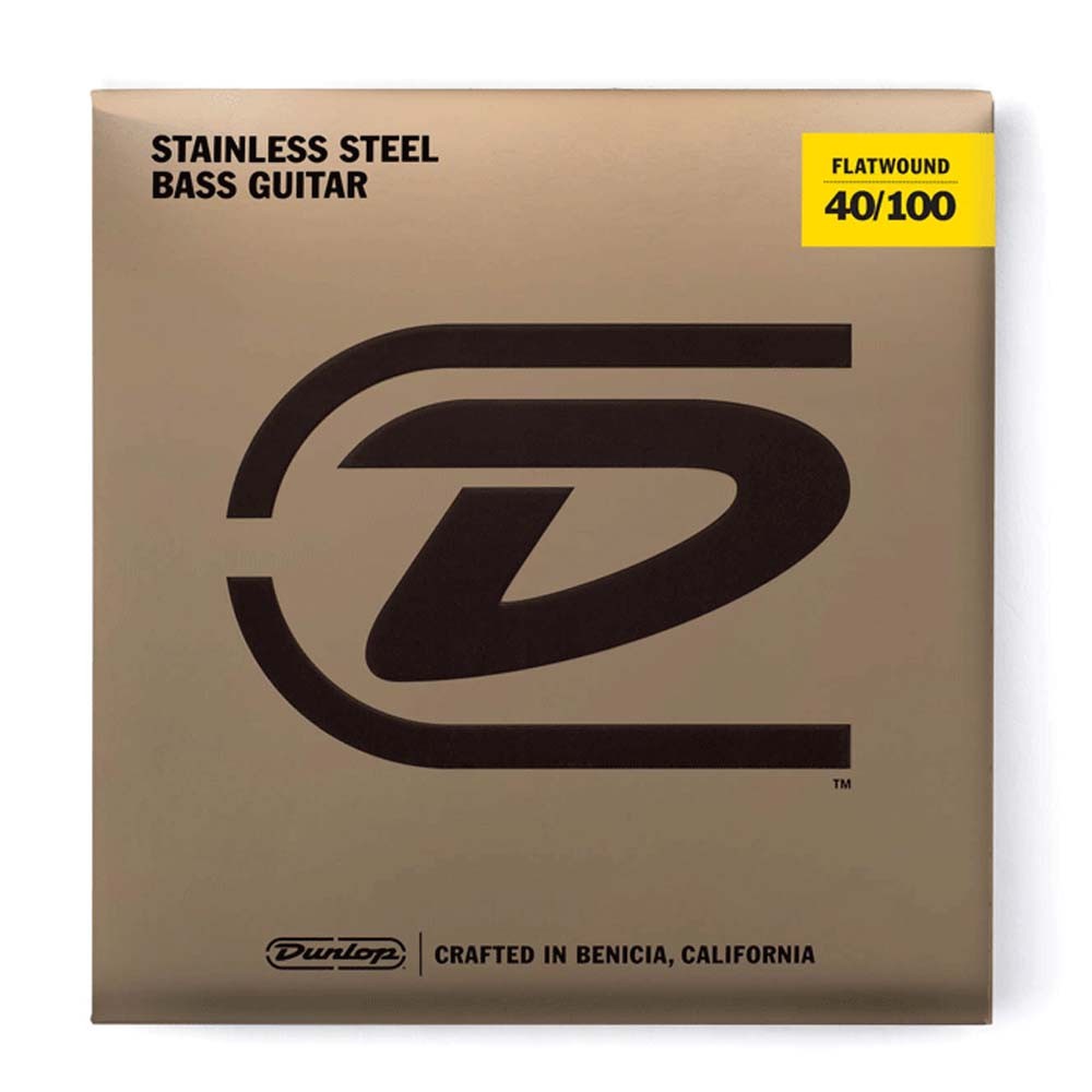 Jim Dunlop 40-100 Stainless Steel Flatwound Bass Strings
