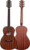 Martinez Natural Series Parlour Acoustic-Electric Guitar - Mahogany Top Open Pore