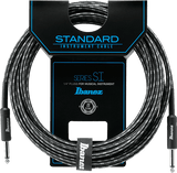 Ibanez SI20 20 Foot Woven Instrument Cable - Black/White