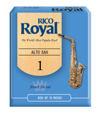 Rico Royal Alto Saxophone 1.0 Reeds - 10 Pack