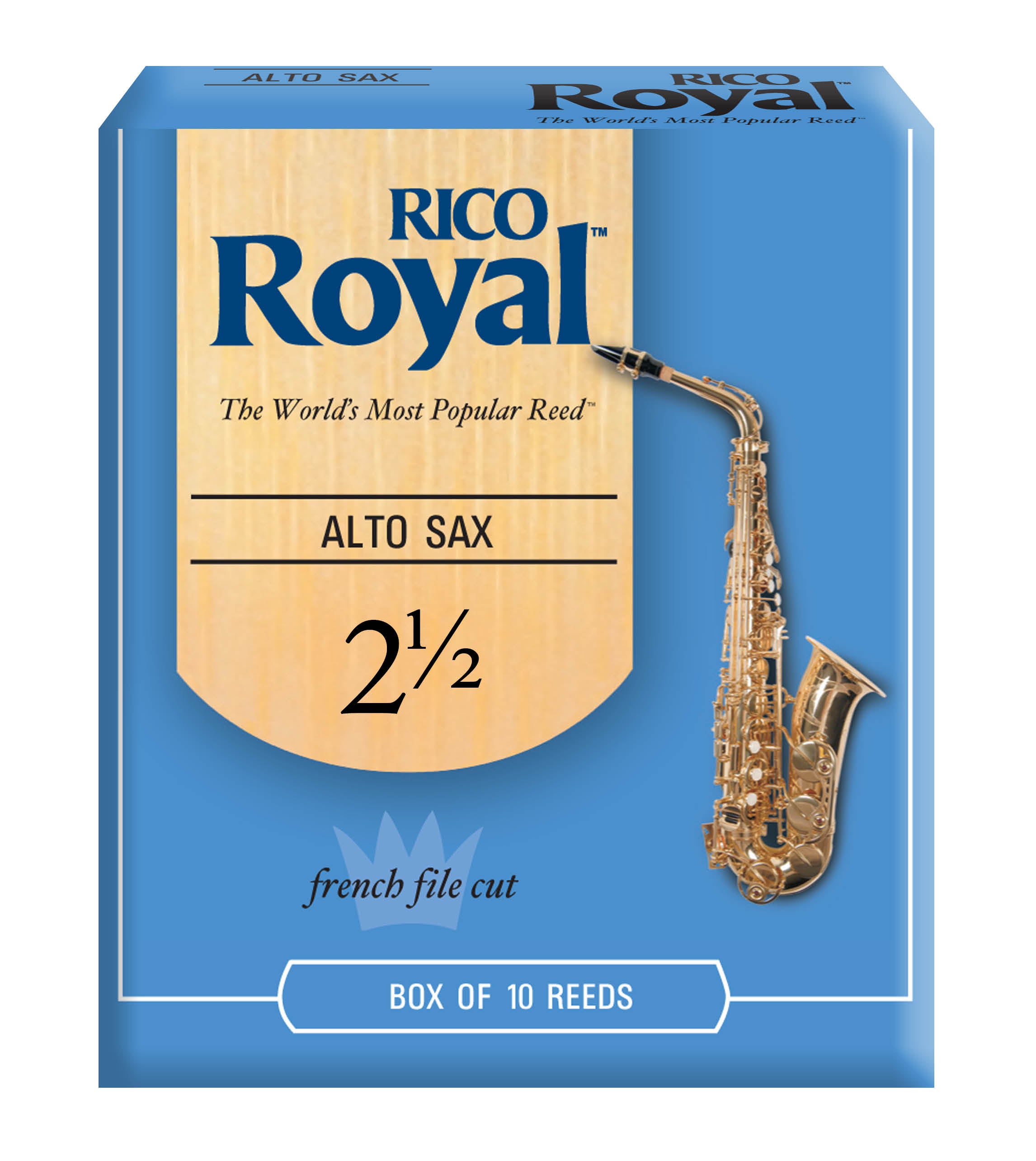 Rico Royal Alto Saxophone 2.5 Reeds - 10 Pack