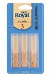 Rico Royal Bb Clarinet 3.0 Reeds - 3 Pack