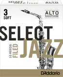 Rico Select Jazz Filed Alto Saxophone Reeds - 10 Pack