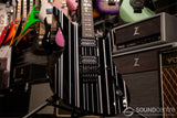 Schecter Synyster Standard Synyster Gates Signature Electric Guitar - Gloss Black w/ Silver Pin Stripes