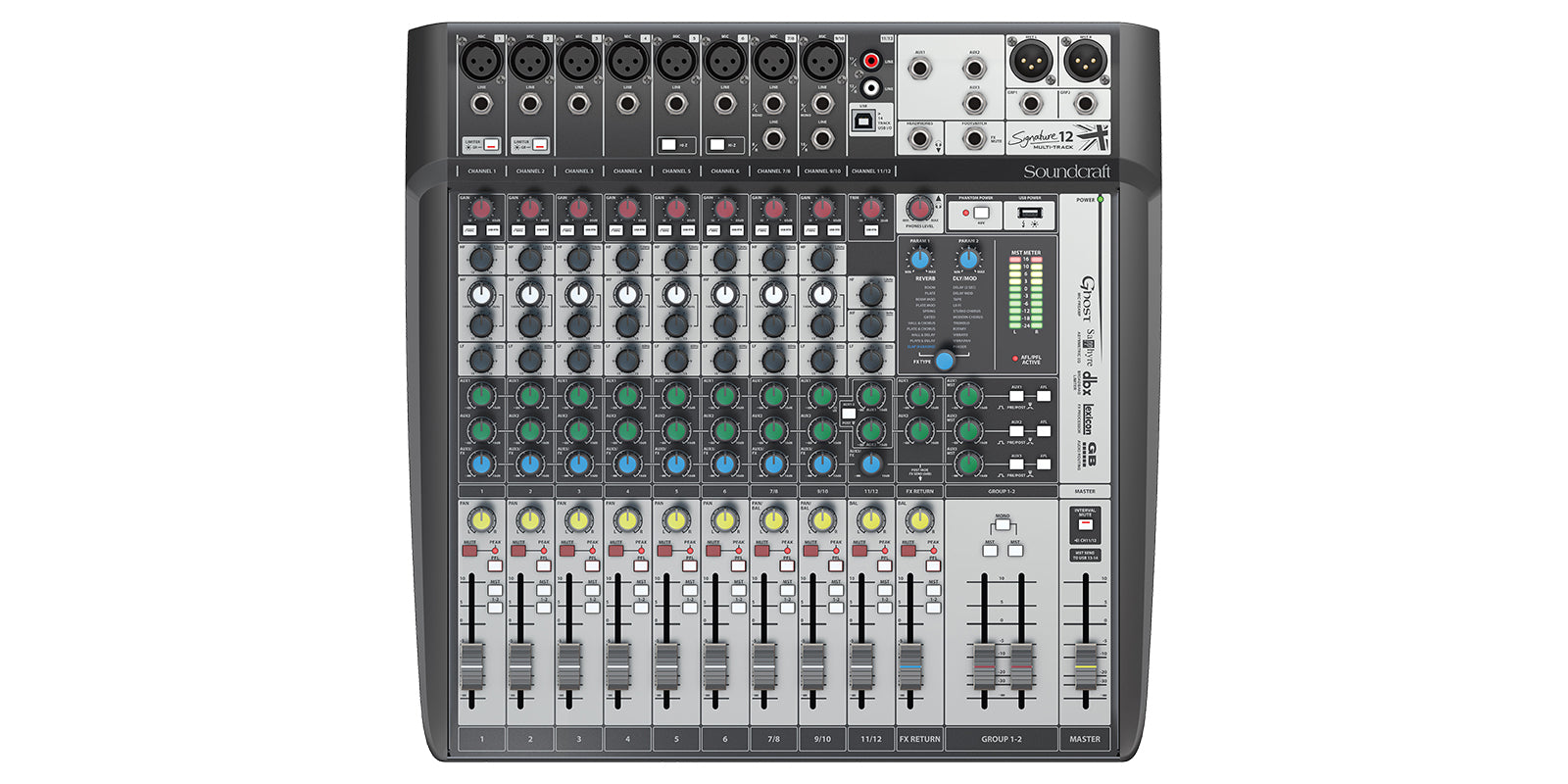 Soundcraft Signature 12 MTK 12 Channel Multitrack Mixer with USB & FX