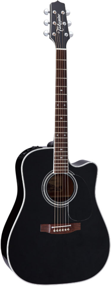 Takamine EF341 Dreadnought Acoustic Electric Guitar - Gloss Black