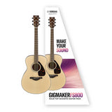 Yamaha Gigmaker FS800 Solid Top Concert Size Acoustic Guitar Pack